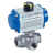 Modèle 50210 - 3 ways F/F/F ball valve with L bore (58213) with aluminium pneumatic actuator (50800)