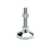 GN343.2 KR - Levelling feet, Steel zinc plated, Threaded stud,Type KR, with plastic cap, non-gliding