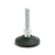 GN344 - Levelling feet, Foot plastic / Threaded stud steel, Type A, without nut, without rubber underlay