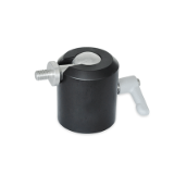 GN784 - Swivel ball joints, Type B, Identification No. 1, Ball with male thread, Clamping with adjustable hand lever, Inch