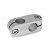 GN131 - Two-Way Connector Clamp, Aluminum, with screw, stainless steel