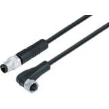 M8, series 718, Automation Technology - Sensors and Actuators - connection cable male cable connector - female angled connector