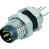 M8, series 718, Automation Technology - Sensors and Actuators - male panel mount connector