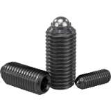 B0016 - Spring plungers with hexagon socket and ball, steel