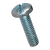 BN 1435 - Phillips pan head screws «Freedriv» form H with slot, fully threaded (SN 213306), steel 4.8, zinc plated blue