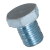 BN 445 - Hex head screw plugs with shoulder, metric fine thread (DIN 7604 C), steel, zinc plated blue