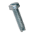 BN 1017 - Slotted cheese head thread cutting screws with metric thread type 2, zinc plated blue