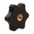 BN 2937 - Star Knobs flat with brass boss and tapped through-hole (FASTEKS® FAL), polyamide, black