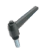 BN 14194 - Adjustable handles with retaining pin and threaded stud, steel zinc plated (Elesa® MRX.p), black, matte finish