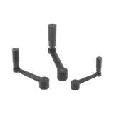 K0996 - Crank handles aluminium with revolving grip