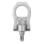 K2157 - Threaded hoist pin, self-locking, stainless steel with rotating shackle