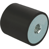 K0569 - Rubber buffers steel or stainless steel, type C