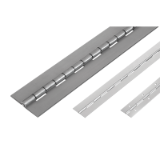 K2161 - Piano hinges, steel, stainless steel or aluminium