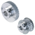 ZRR-MAED-FIX®-T5-BR10-AL - T-Pulleys System MAED-FIX® with Clamp Hub, Pitch 5mm from Aluminium, Timing Belt Width 10 mm