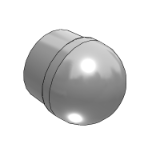 DAAFQNA,DAAFQND - Locating pin - high hardness stainless steel - large head spherical type - external thread type