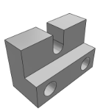 DBJSLC,DBJSLCM,DBJSLCS - Positioning guide parts - fixing block for adjusting bolt - L-type side mounting type