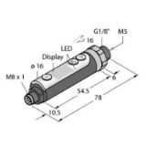 100042125 - Pressure Sensor, IO-Link with 2 PNP Transistor Switching Outputs