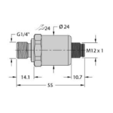 100021535 - Pressure Transmitter, With 2 Switching Outputs and IO-Link