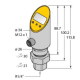 6832940 - Pressure Transmitter (Rotatable), 2 PNP/NPN Transistor Switching Outputs