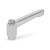 GN 300.6 - Polished Stainless Steel Adjustable Levers,Type AS, with external hexagon, Tapped Type, Inch
