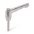 GN 300.6 - Polished Stainless Steel Adjustable Levers, Type AS, with external hexagon, Threaded Stud Type, Inch